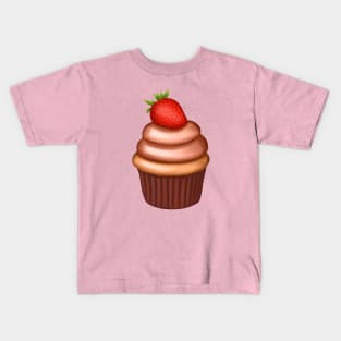 chocolate cupcake decorated with strawberry Kids T-Shirt